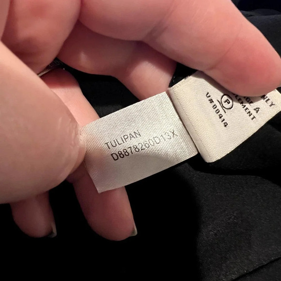 Diane Von Furstenberg Tulipan Black Ruched Dress LBD‎ Size US 4 - Picture 12 of 12